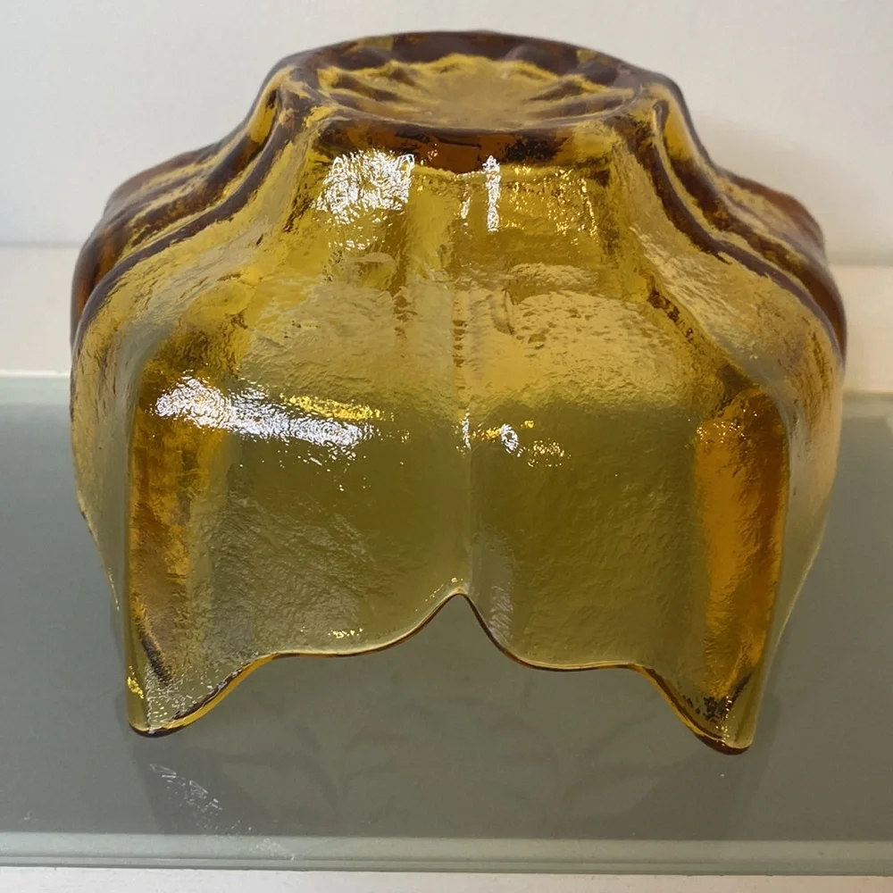 Vintage Viking Epic Spike Bowl * Honeycomb Yellow * Harvest Gold * Lotus Bowl